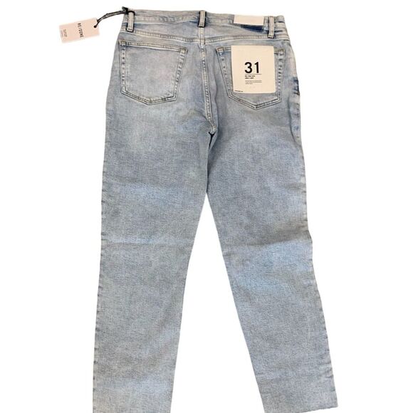 RE/DONE Women's High Rise Ankle Crop Jeans Size 31 Blue Light Wash - Picture 2 of 13